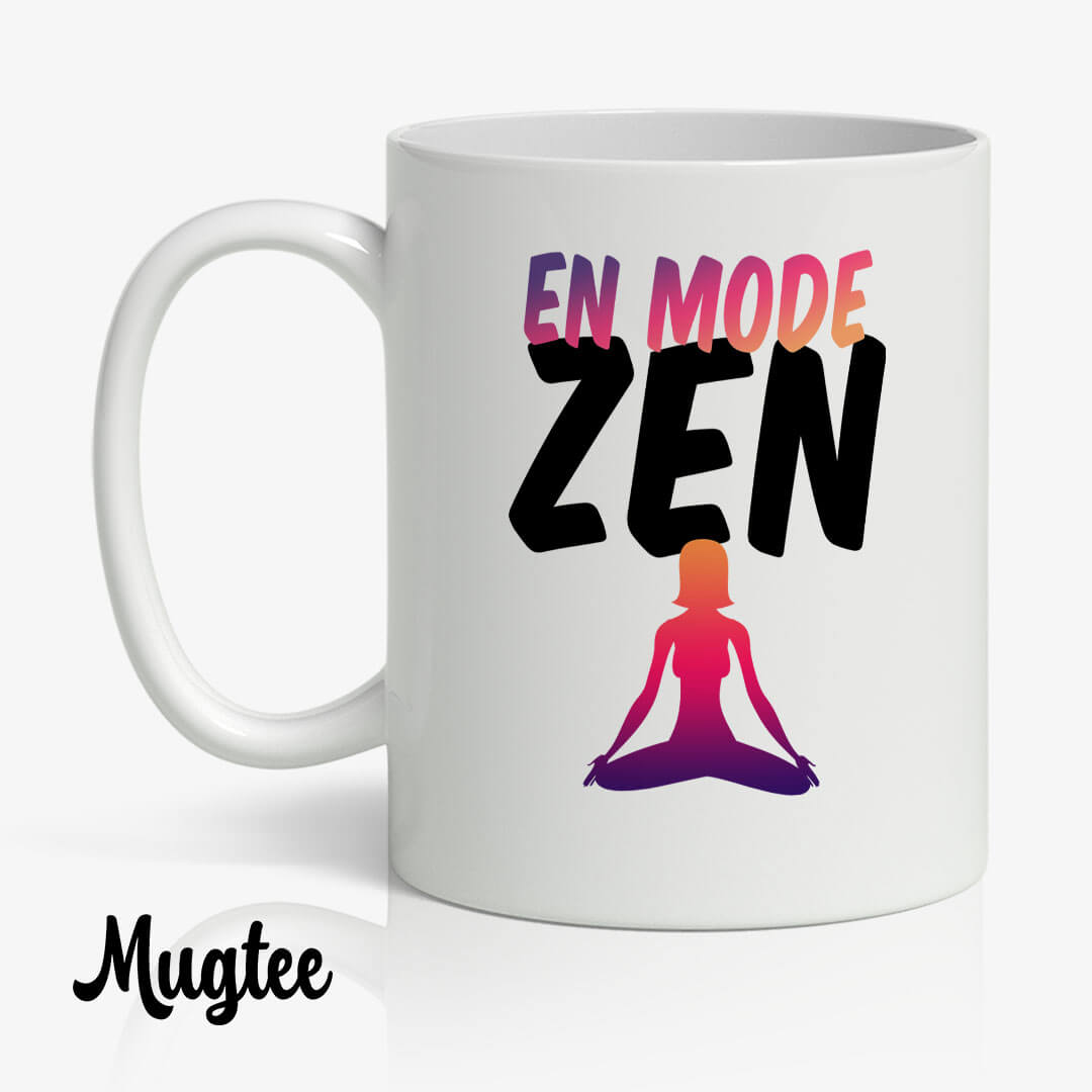 Mug Zen | Mug Bien-Être et Relaxation 3 Mug avec texte 'En mode Zen', idéal pour offrir en cadeau et favoriser la relaxation et le bien-être.
