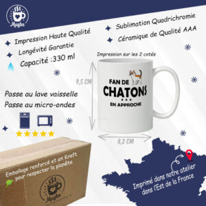 Mug Chaton | Un Cadeau Original pour Amoureux des Chats 7 Mug personnalisé avec un message humoristique pour les fans de chats, idéal comme cadeau.