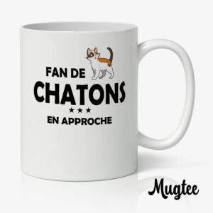 Mug chaton original avec un chat et un message humoristique, parfait pour les amateurs de chats.