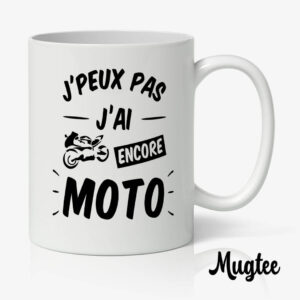 Mug humoristique avec texte pour motard, cadeau original et fun.