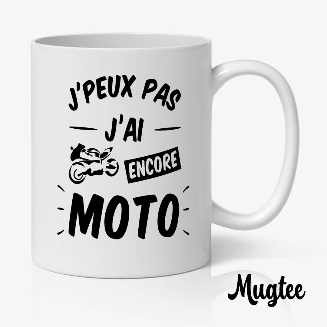 Mug Personnalisé Moto | Le Cadeau Idéal pour Passionnés de Moto 1 Mug humoristique avec texte pour motard, cadeau original et fun.