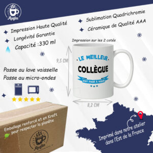 Mug Meilleur Collègue | Cadeau Original pour Collègues 7 Mug personnalisé humoristique