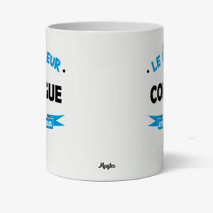 Mug avec message drôle "Le meilleur collègue", idéal pour offrir à un collègue de bureau.