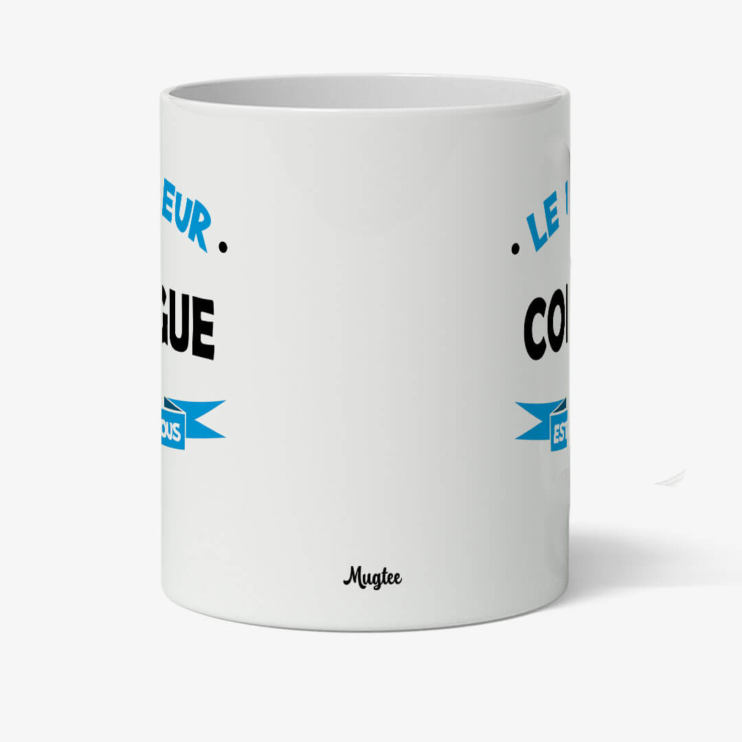 Mug Meilleur Collègue | Cadeau Original pour Collègues 2 Mug avec message drôle "Le meilleur collègue", idéal pour offrir à un collègue de bureau.
