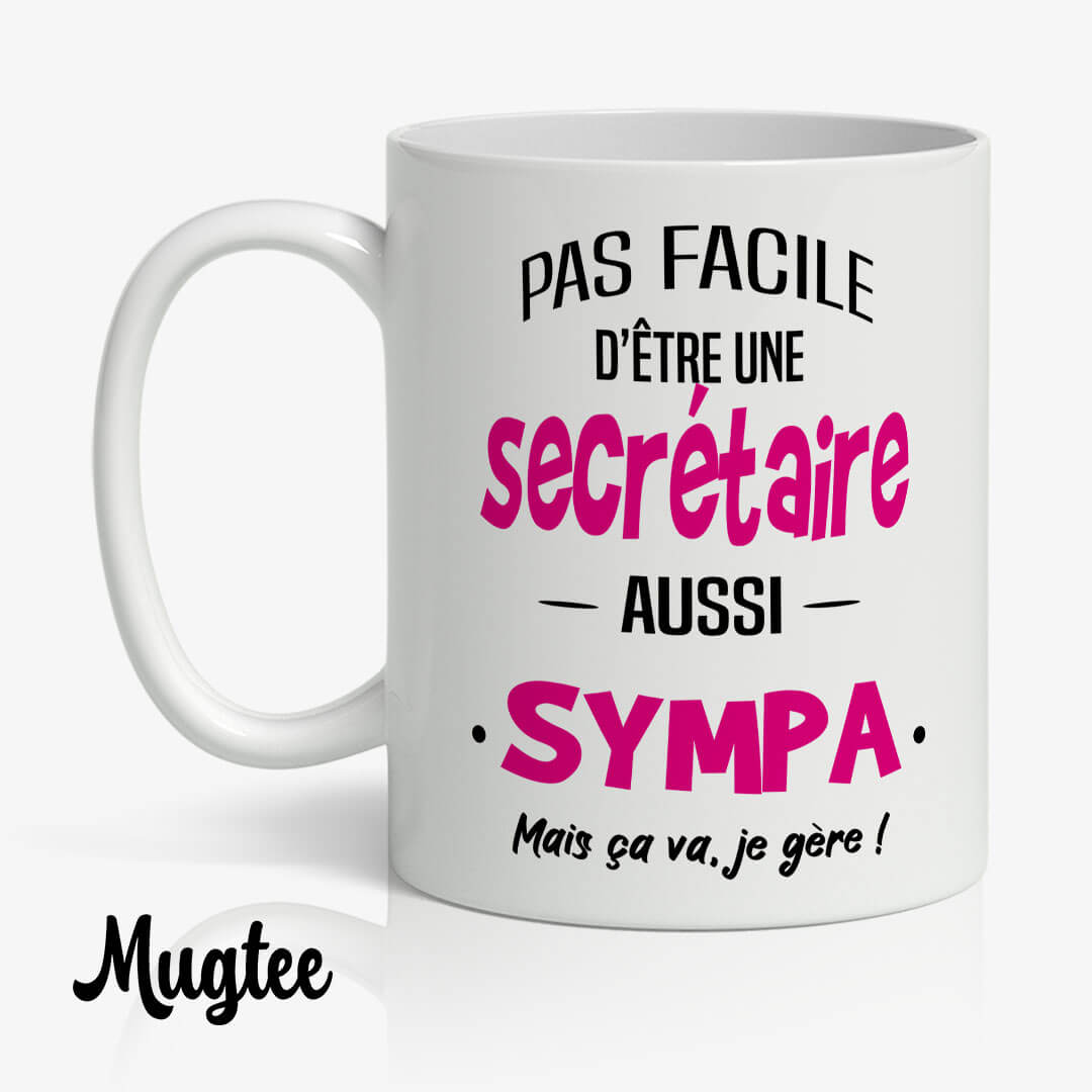 Cadeau Pour Une Secrétaire - Mug secrétaire géniale 3 Mug original et personnalisé pour une secrétaire - idée cadeau