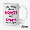 Cadeau Pour Une Secrétaire - Mug secrétaire géniale 9 Tasse humoristique avec le texte 'Pas facile d'être une secrétaire aussi sympa' – idée de cadeau pour une secrétaire