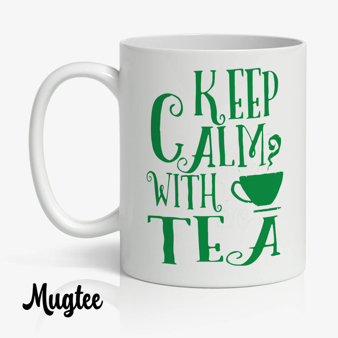 Keep Calm and Tea - Mug Humour 3 Mug 'Keep Calm with Tea', personnalisé, idéal pour le thé ou café.