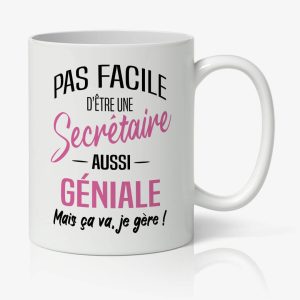 Mug secrétaire humour Mais ça va je gère, vue de face